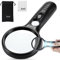 BUSATIA - Lupa con luz LED iluminada con 3 aumentos 45X, Lupa Ligera de Mano para Lectura, inspección, joyería, Pasatiempos y Manualidades
