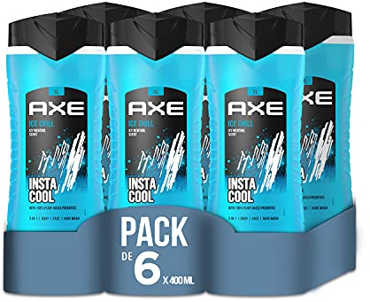 Axe Ice Chill - Gel douche, 400 ml x 6 unités
