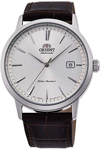 Orient Herren Analog Automatik Uhr mit Leder Armband RA-AC0F07S10B Braun