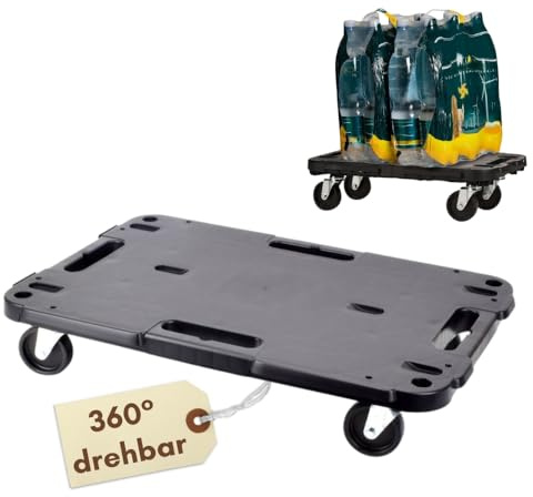 Transportroller Rollbrett Transportrollen Rollbrett Werkstatt Pflanzen Rollbretter Transport Möbelrollen flach Pflanzenroller eckig Transporthilfe mit Rollen