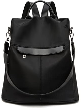 shepretty Damen Rucksack Anti Diebstahl Umhängetasche Multifunktions Schultaschen,Oxford,schwarz.