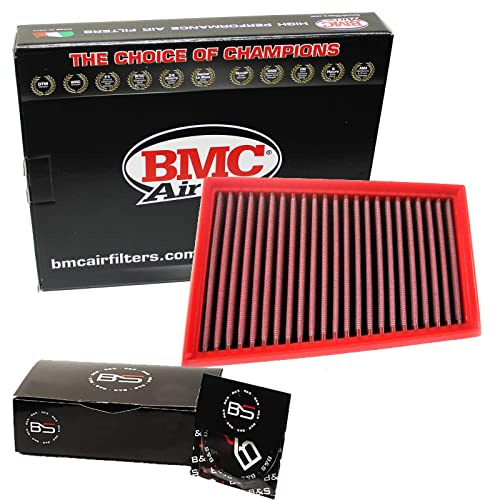 B&S Kit Filtro Aria Sportivo Aspirazione Rigenerabile Lavabile FB674/20 con Profumatore Interni