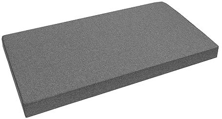 Garden Factory Funda de cojín para europalé 120x60x10 Gris (sin cojín), Funda Cojín Palet Exterior Interior con Cremallera, Respaldo o Asiento, Lavable, Hidrofóbico