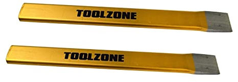 Dunnet Tools Coppia di scalpello per dadi in acciaio freddo 240 mm x 26 mm x 7 mm meccanici ingegneri in acciaio al cromo vanadio temprato ad aria resistente metallo da lavoro a freddo scalpello