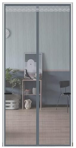 Qrity Magnetic Fly Screen Door 85 x 210cm, Mosquito Screen, Mesh Curtain, Fully Self Seal Automatically, Bug Mesh Curtain for Patio Front Back Door