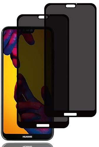 Sichtschutz Schutzfolie für Huawei P20 lite [2 Stück], Privacy Schutzfolie | Privacy Schutzglas, 9H Härte, Kratzfest, Anti-Fingerprint, Blasenfrei, Anti Spy Displayschutzfoli für Huawei P20 lite
