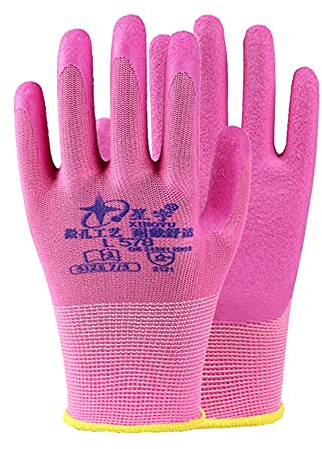 Gartenhandschuhe for Damen und Herren, gummibeschichtete Handschuhe, 12 Paar Gartenhandschuhe, stichsichere Gartenhandschuhe for Männer und Frauen, Sicherheits-Arbeitshandschuhe, Garten, Hof, Maschine