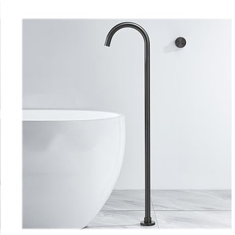 WRJAHCG Badewannenarmatur Badewanne Standarmatur Freistehende Messing Wannenarmatur Standarmatur Bodenstehende Wannenarmatur Einzelgriff,Grau,B