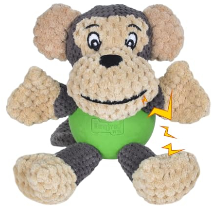 SAVOSWEET Hundespielzeug Plüschhundespielzeug, Süßes Quietschendes Hundespielzeug mit Gummiball und Crinkle-Papier, Gefüllte Hundekauspielzeug für Welpen, Kleine und Mittlere Hunde, Haustiere