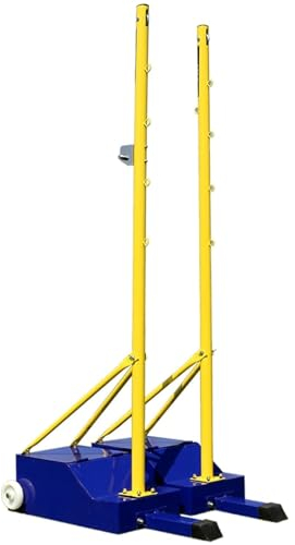 Badmintonnetz Stahl-Gas-Volleyball-/Badminton-Ständer mit Stabiler Basis, Badmintonnetz mit Ständer 5/6,5 Fuß, Zwei Höhen