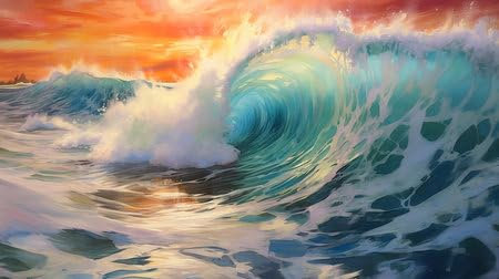 adrium Acryl-Bild 70 x 40 cm: Strahlendes Meer mit Sonnenreflexionen. Generative KI (206684423)