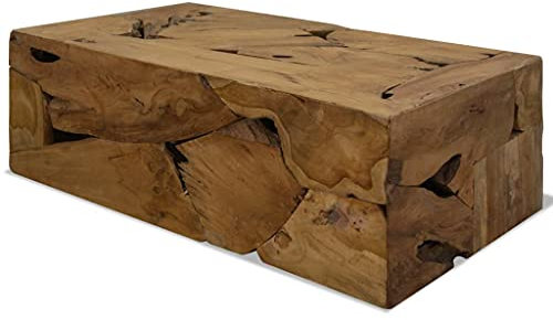 BUKSCYJS Couchtisch kleine Zimmer, Sofatisch, Wohnzimmertisch Couchtisch Echtholz 90 x 50 x 30 cm BraunFür Wohnzimmer, Schlafzimmer, Büro, Eingang, Korridor