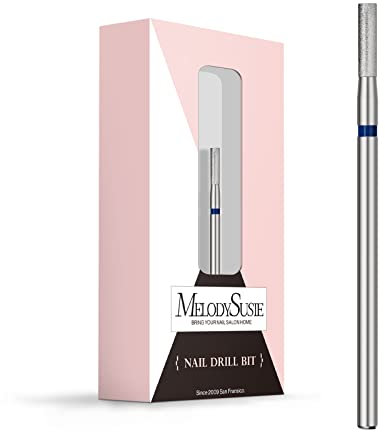 MelodySusie 2mm Barrel Form Nagelhaut Sauber Nagelfräser Bit 3/32'', Professionelle Sicherheit Hartmetall Diamant unter Nagelreiniger für Nagelhaut Tote Haut Nagel, Anfänger Bits, Serie Bit-S, Mittel
