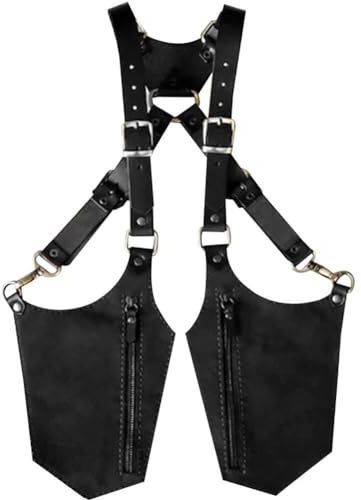 Tsffae Punk-Brusttasche, Outdoor-multifunktions-westentasche, Zwei, Harness Chest Rig Bag, Streetwear, Hüfttasche Für Sport, Wandern, Laufen