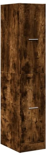 vidaXL Apothekerschrank Räuchereiche 30x41x144,5 cm Holzwerkstoff