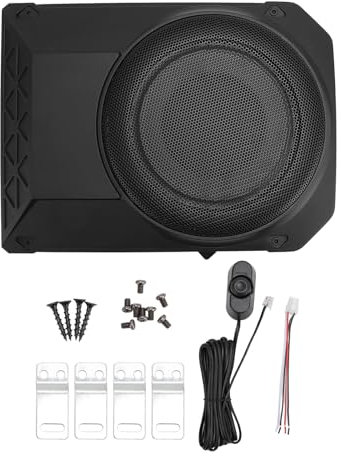 XTevu 10 Inch Powered Under Seat Car Subwoofer Ultra Thin 600W Truck Subwoofer for Truck Boxes and Enclosures Car Truck Audio Sub Audio Subwoofer Enclosure