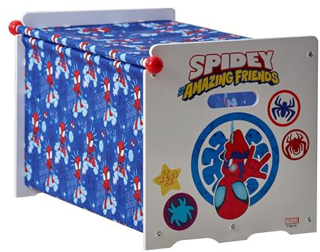 SPIDER-MAN Marvel Spiderman - Baúl para juguetes de madera y tela