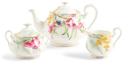 Royal Albert Miranda Kerr Australiana - Set da tè in porcellana fine, fascia dorata