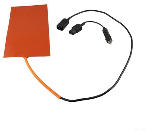 HpLive Silikon-Heizmatte 12V 100W für Essensliefertaschen, mit Überhitzungsschutz, 152x304mm, Orange