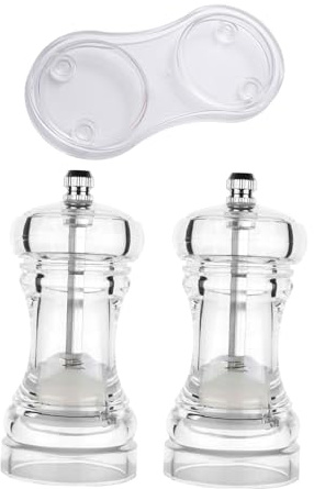 Acrylic Clear Mill Grinding Bottle for Sea Salts Manual Black Peppers Mill Hand Operated Spices Grinder