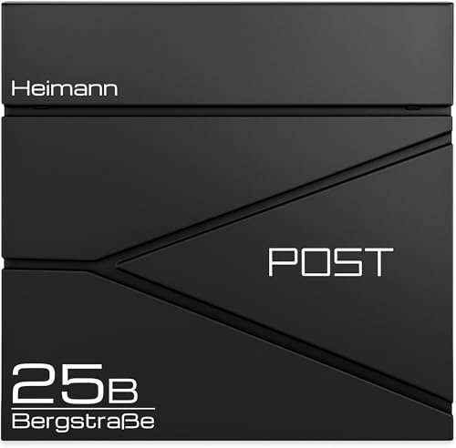 Verda Briefkasten mit Zeitungsfach, 2X Schlüssel, Postkasten Designer Wandbriefkasten mit Edelstahl, Schloss unter dem Deckel versteckt, Zeitungsrolle, modern (personalisierter Briefkasten SN3696-2)