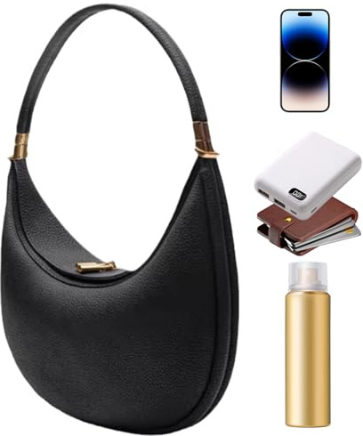 Genérico Bolso Pequeño Luna Creciente,Bandolera Luna Creciente Mujer | Bolso Tote de Moda en Piel PU Para Vacaciones