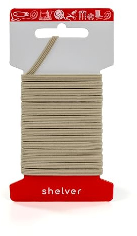 Bande élastique plate (beige, 4 mm)