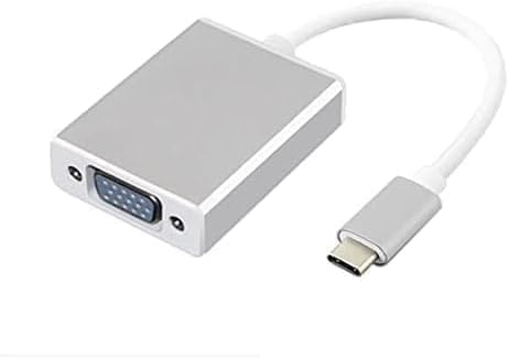 DUOBAGMA Adaptateur USB C vers VGA, adaptateur Thunderbolt 3 vers VGA, prise de type C 3.1 vers VGA femelle, compatible avec MacBook Pro 2019/2020/2021, MacBook Air, Galaxy