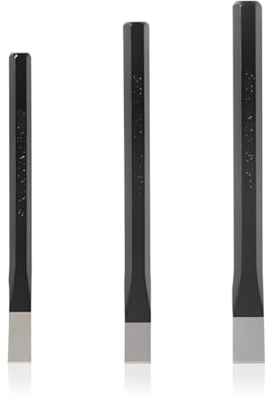 Cold Chisels Set, 3 PCS Heavy Duty Brick Chisel for Cutting Stone, Wood Carving Sculpting, Hardened Chrome-Vanadium Steel, Professional Grade for Metal & Masonry (12 mm, 13 mm, 17 mm)