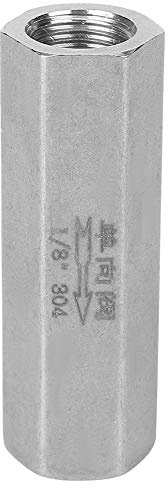 Hyuduo Clapet Anti-Retour à Filetage Femelle Hexagonal, Clapet Anti-Retour Unidirectionnel en Acier Inoxydable 304 1/8 - 1/2 pour Raccordement de Conduite d'eau, Composants Mécaniques avec (#01)