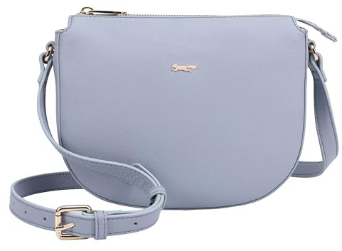 Paul Costelloe Genuine Leather Crossbody Bag with Adjustable Strap and Secure Zipper Closure | Hazara (Light Blue)