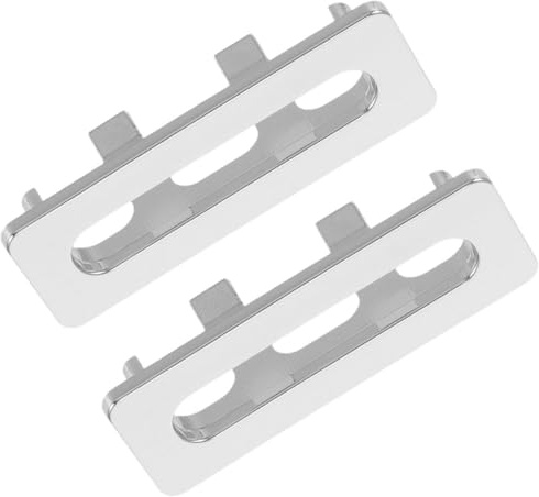 PACKOVE Tapa de Rebose para Lavabo 2 Piezas, Cubierta de Plástico Duradero para Orificio de Fregadero de Cocina y Baño, Inserto Ajustable para Evitar Desbordamientos, Accesorios