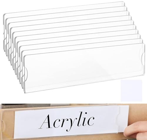 Väggnamn platthållare, 10 stycken transparent dörrskylt, 9,5 x 1,8 cm arbetsplatsnamn med dubbelsidig tejp, akryletikettdisplay hållare, kontorsdörrskylt, enkel monteringsplatta för daglig
