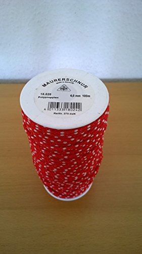 HaWe 18.020 Pflasterer-Schnur, rot/weiß, 100 m x 4 mm