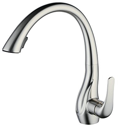 Beelee 360° Rotation Tap with Pull-Out Shower Head - Single-Handle Kitchen Sink Mixer Tap