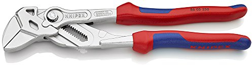 KNIPEX Zangenschlüssel, Multi-Schraubenschlüssel, Chrom-Vanadium, Rostschutz verchromt, 250 mm, 86 05 250