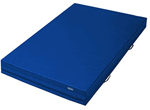 ALPIDEX Weichbodenmatte Matte Turnmatte Fallschutz 200 x 100 x 20 cm mit Anti-Rutschboden und Tragegriffen, Farbe:dunkelblau
