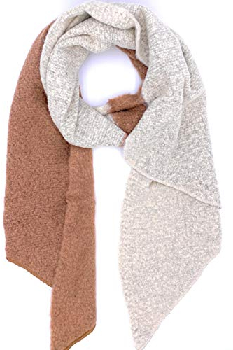 FASHION YOU WANT Damen XXL SCHAL kariert kuschelig warm Trend Stola XXL Tuch KARO HALSTUCH SCARF PONCHO CAPE WARM NEU WINTERSCHAL HERBSTSCHAL DECKENSCHAL WEICH (schlamm/beige)