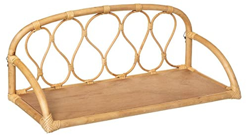 Atmosphera Wandregal für Kinder, Retro, Rattan, 57 x 24 cm