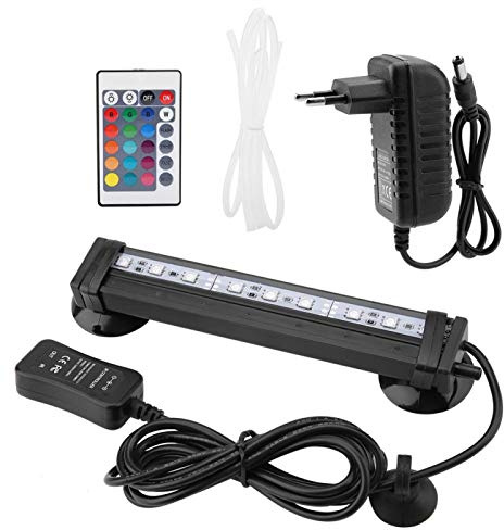 Hztyyier Aquarium Air Bubble Light, RGB LED Aquarium Licht mit Fernbedienung für Aquarium(16cm)