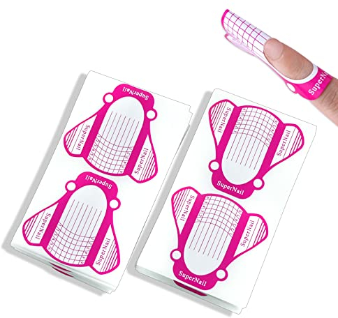 Hanyousheng Nagel Schablonen, 100 Stück Nagelform Guide, Modellier Schablone Selbstklebend, Aufkleber Nagelschablonen, für Gel Nägel, Nagel Verlängerung