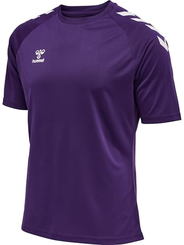 hmlCORE XK CORE Poly T-Shirt S/S, ACAI/White, S