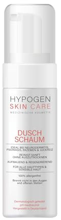 HYPOGEN CARE® Duschskum | Mycket milt, allergivänligt, torkar inte huden | Mot psoriasis, svampsjukdomar och mikrober | För dagligt bruk