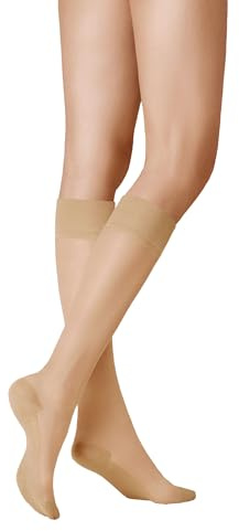 KUNERT Damen Kniestrümpfe Cotton Sole 20 transparent 20 Den
