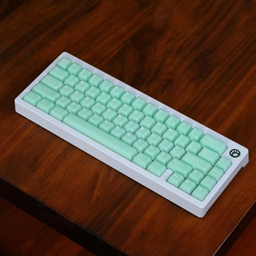 DucKey Jade Series Keycaps, Cherry Profile Double Shot PBT Tastenkappe für MX Switch Mechanische Tastatur (Color : Green)