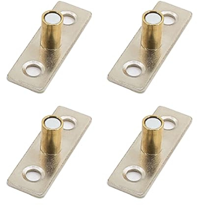 TopHomer Guida a rullo per porta scorrevole, 4 pezzi, in metallo, per porte scorrevoli in vetro, diametro 8 mm
