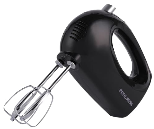 Progress EK5901PVDE Batidora de mano - batidora eléctrica de mano con 5 velocidades, función de expulsión para una limpieza fácil, para masa de galletas, de pasteles, de tortitas, 250 W, negro