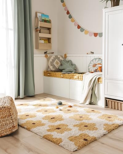 benuta Lytte Kinderteppich Gobi - Gelb 140x200 cm - Kunstfaser - Rechteckig & im Style: Kindermotive, Scandi Living - Pflegeleicht für Kinderzimmer, Wohnzimmer, Schlafzimmer