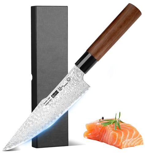 Plys Coltello da chef forgiato da cucina in Damasco 9Cr con manico rotondo Coltello da cucina