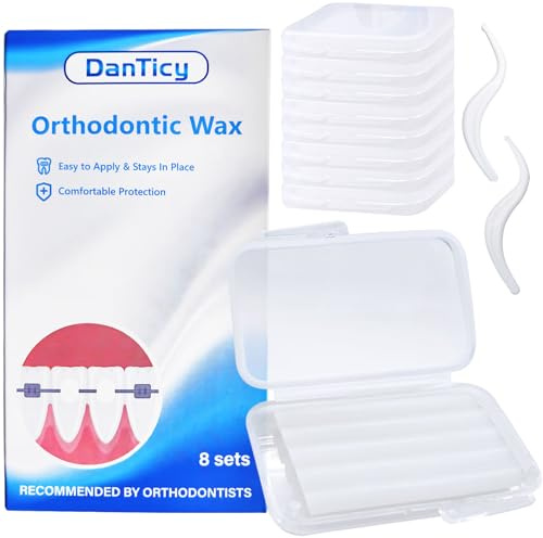 Orthodontisches Wachs für Zahnspangen und Zahnapparaturen, Klares Zahnspangenwachs, Zahnspangenwachs, 8 Sets